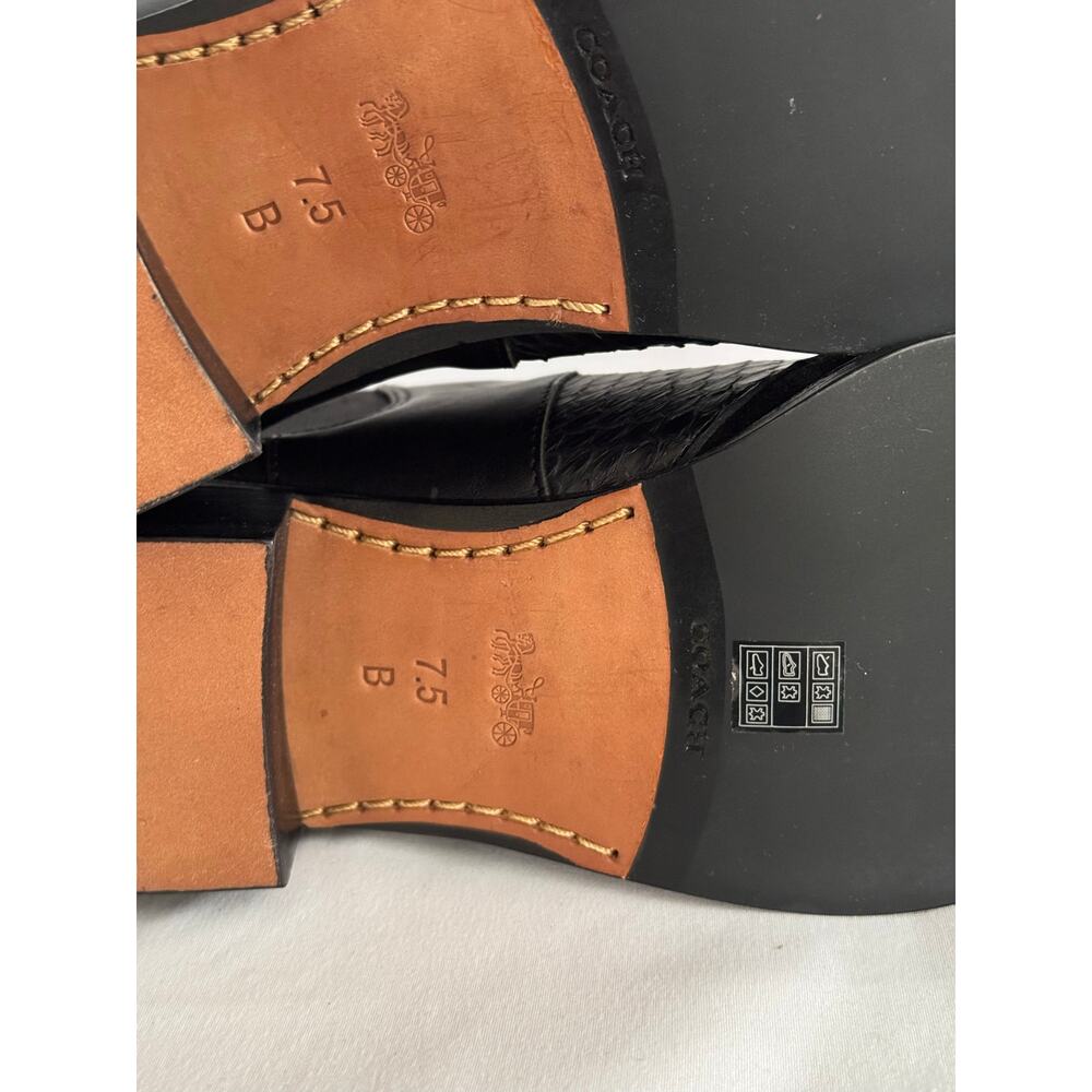 Coach Suffolk Patchwork Leather Ankle Boots Black 7.5 Chelsea NIB - Picture 12 of 14